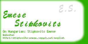 emese stipkovits business card